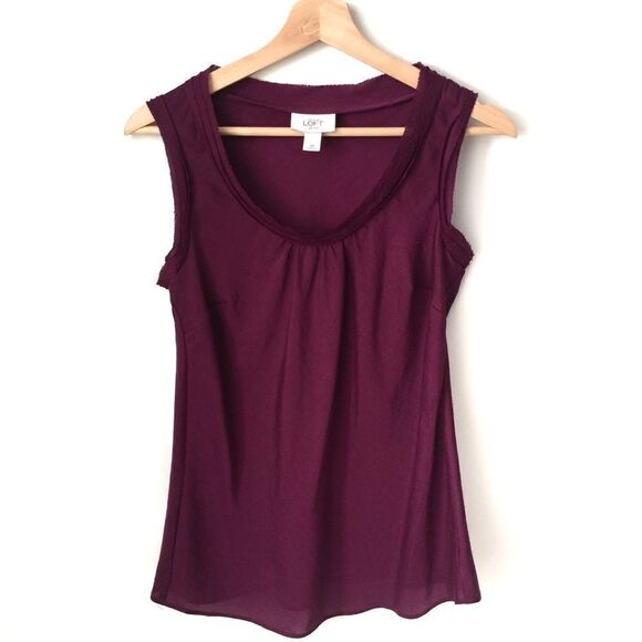 Ann Taylor LOFT Petites Purple Top in Size Small P - Picture 1 of 7